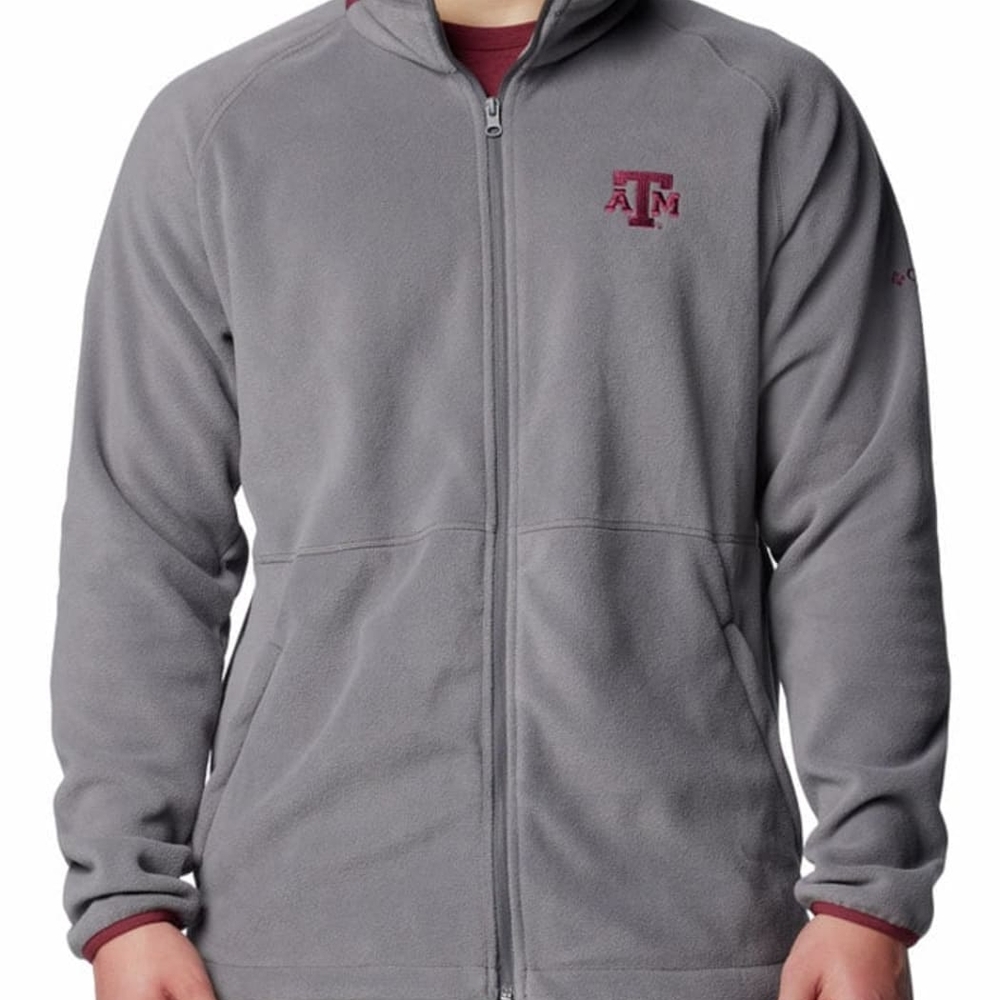 Gray Full-Zip Texas A&M Fleece Jacket - M